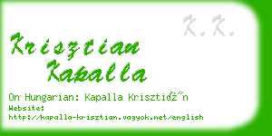 krisztian kapalla business card